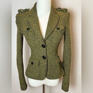 Burberry Prorsum Peplum Tailored Wool Blazer - Like New!